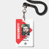 BEDRIJFSMEDIA I.D. EVENEMENTEN BEZOEKERSPAS BADGE (Voorzijde met lanyard)