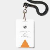 BEDRIJFSMEDIA I.D. EVENEMENTEN BEZOEKERSPAS BADGE (Achterkant met lanyard)