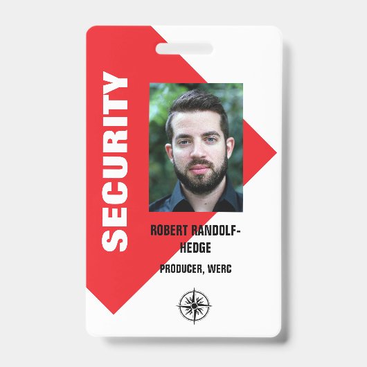 BEDRIJFSMEDIA I.D. EVENEMENTEN BEZOEKERSPAS BADGE (Voorzijde)