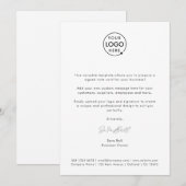 Bedrijfsmemo | Moderne Logo voor minimale handteke Notitiekaartje (Voorkant / Achterkant)