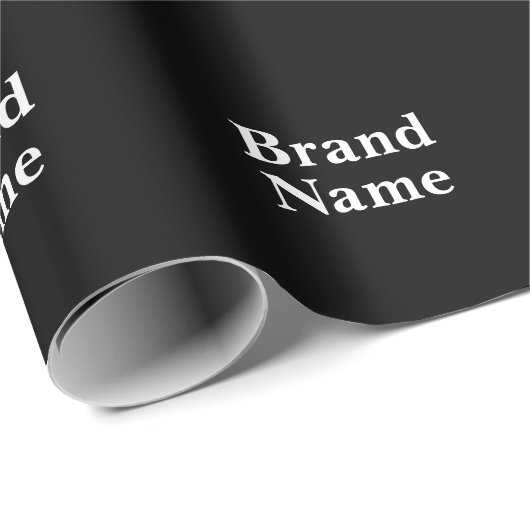 Bedrijfsmerk of andere tekst toevoegen cadeaupapier (Rol Hoek)