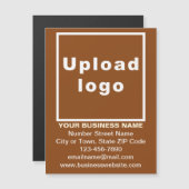 Bedrijfsmerk op 4,25"x 5,6"Bruine Magnetische Kaar (Voorkant / Achterkant)