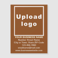 Bedrijfsmerk op 4,25"x 5,6"Bruine Magnetische Kaar