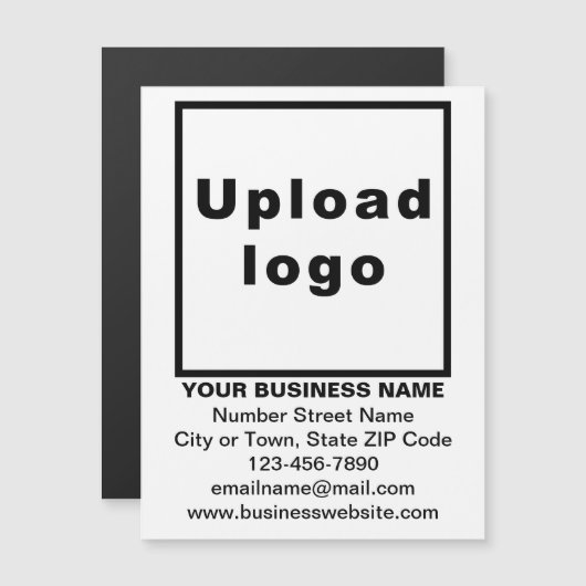 Bedrijfsmerk op 4,25"x 5,6"Witte Magnetische Kaart (Voorkant / Achterkant)