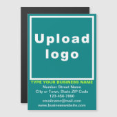 Bedrijfsmerk op 5"x 7"Blauwgroen Groene Magnetisch (Voorkant / Achterkant)