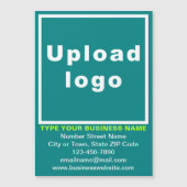 Bedrijfsmerk op 5"x 7"Blauwgroen Groene Magnetisch (Voorkant)