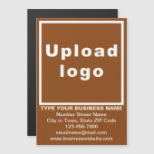 Bedrijfsmerk op 5"x 7"Bruine Magnetische Kaart (Voorkant / Achterkant)