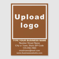 Bedrijfsmerk op 5"x 7"Bruine Magnetische Kaart