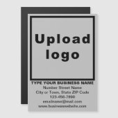 Bedrijfsmerk op 5"x 7"Grijze Magnetische Kaart (Voorkant / Achterkant)