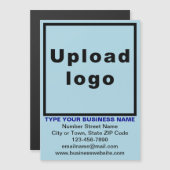 Bedrijfsmerk op 5"x 7"Lichtblauwe Magnetische Kaar (Voorkant / Achterkant)