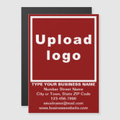 Bedrijfsmerk op 5"x 7"Rode Magnetische Kaart (Voorkant / Achterkant)