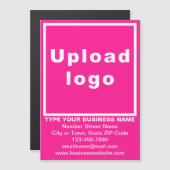 Bedrijfsmerk op 5"x 7"Roze Magnetische Kaart (Voorkant / Achterkant)