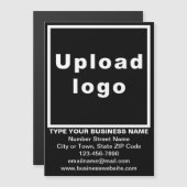 Bedrijfsmerk op 5"x 7"Zwarte Magnetische Kaart (Voorkant / Achterkant)