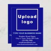 Bedrijfsmerk op Blauw Document Blad (Voorkant / Achterkant)