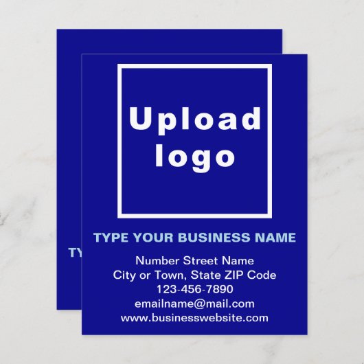 Bedrijfsmerk op Blauw Document Blad (Voorkant / Achterkant)