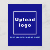 Bedrijfsmerk op Blauw Document Blad (Achterkant)