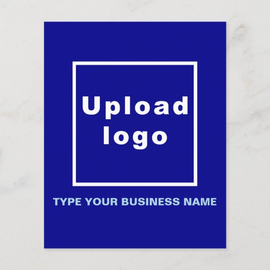 Bedrijfsmerk op Blauw Document Blad (Achterkant)