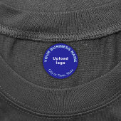 Bedrijfsmerk op Blauw Rond IJzer op Label