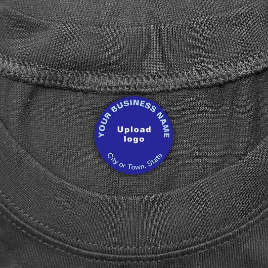 Bedrijfsmerk op Blauw Rond IJzer op Label