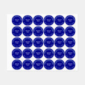 Bedrijfsmerk op Blauw Rond Kledinglabel Labels (Vel)