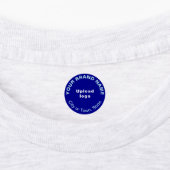 Bedrijfsmerk op Blauw Rond Kledinglabel Labels (Aangebracht)