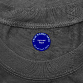 Bedrijfsmerk op Blauw Rond Kledinglabel Labels