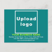 Bedrijfsmerk op Blauwgroen Groen Briefkaart (Voorkant)