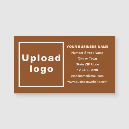 Bedrijfsmerk op Bruine Magnetische Kaart (Voorkant)