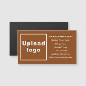 Bedrijfsmerk op Bruine Magnetische Kaart (Voorkant / Achterkant)