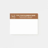 Bedrijfsmerk op Bruine Rubriek van Rechthoek Post-it® Notes (Voorkant)