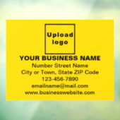 Bedrijfsmerk op gele rechthoekige raamsticker (Vel 3)