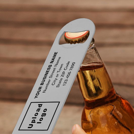 Bedrijfsmerk op Grijze Flessenopener Speed Flessenopener