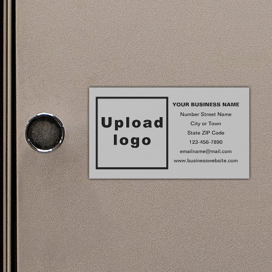 Bedrijfsmerk op Grijze Magnetische Kaart