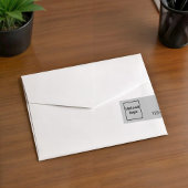 Bedrijfsmerk op grijze omlopende adreslabel adreslabel wikkel