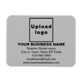 Bedrijfsmerk op Grijze Rechthoek Flexibele Magneet (Horizontaal)