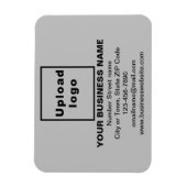 Bedrijfsmerk op Grijze Rechthoek Flexibele Magneet (Verticaal)