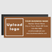 Bedrijfsmerk op Lange Bruine Magnetische Kaart (Voorkant / Achterkant)