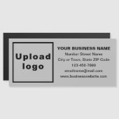 Bedrijfsmerk op Lange Grijze Magnetische Kaart (Voorkant / Achterkant)