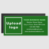 Bedrijfsmerk op Lange Groene Magnetische Kaart (Voorkant / Achterkant)