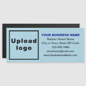 Bedrijfsmerk op Lange Lichtblauwe Magnetische Kaar (Voorkant / Achterkant)