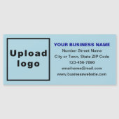 Bedrijfsmerk op Lange Lichtblauwe Magnetische Kaar (Voorkant)