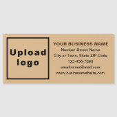 Bedrijfsmerk op Lange Lichtbruine Magnetische Kaar (Voorkant)