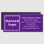 Bedrijfsmerk op Lange Paarse Magnetische Kaart (Voorkant / Achterkant)