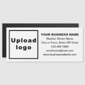 Bedrijfsmerk op Lange Witte Magnetische Kaart (Voorkant / Achterkant)