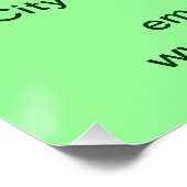 Bedrijfsmerk op Licht Groen Vierkant Glanzend Post Perfect Poster (Hoek)