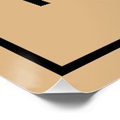 Bedrijfsmerk op Lichtbruine Glanzende Rechthoek Perfect Poster (Hoek)