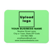 Bedrijfsmerk op Lichtgroene Rechthoek Flexibel Magneet (Horizontaal)