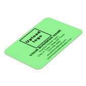 Bedrijfsmerk op Lichtgroene Rechthoek Flexibel Magneet (Linkerzijde)