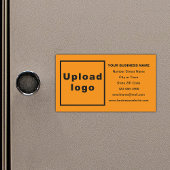 Bedrijfsmerk op Oranje Kleur Magnetische Kaart