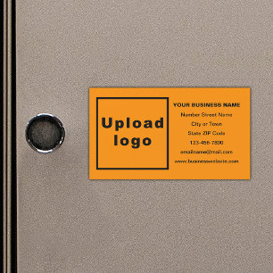 Bedrijfsmerk op Oranje Kleur Magnetische Kaart